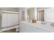 Bathroom featuring a dual sink vanity, a toilet, and a shower with a decorative curtain at 655 Culmen Ct., Myrtle Beach, SC 29588