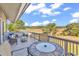 Inviting outdoor space with scenic views, comfortable seating, and a stone table perfect for relaxing at 66 Lakeview Circle # 106, Pawleys Island, SC 29585