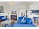 Bright living room featuring comfortable couches, TV and an open concept through to the kitchen at 66 Lakeview Circle # 106, Pawleys Island, SC 29585