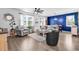 Inviting living room features stylish decor, comfortable seating, and a ceiling fan at 732 Mustang Ranch Dr., Myrtle Beach, SC 29588