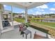 Enjoy the tranquil view of the pond from this screened in patio at 732 Mustang Ranch Dr., Myrtle Beach, SC 29588