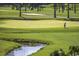 Lush golf course view with trees, green grass and an active golfer; perfect for outdoor enthusiasts at 901 Knoll Shores Ct. # 304, Murrells Inlet, SC 29576