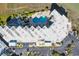 Overhead aerial view of the resort with pool, parking, and well-maintained landscaping at 9400 Shore Dr. # 206, Myrtle Beach, SC 29572