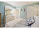 Bedroom featuring a dresser, closet and nautical themed decor at 9581 Shore Dr. # 216, Myrtle Beach, SC 29572