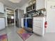 Well-equipped kitchen featuring stainless steel appliances, white cabinetry, and an adjacent dining area at 9650 Shore Dr. # 1203, Myrtle Beach, SC 29572