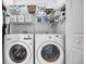 Easy access to the laundry room with shelving and two appliances at 99 Berry Tree Dr., Pawleys Island, SC 29585