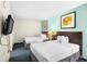 Comfortable sleeping arrangements can be found in this spacious, double bed suite at 107 S Ocean Blvd. # 1402, Myrtle Beach, SC 29577