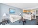Inviting living area features cozy seating, stylish furnishings, and a kitchen view at 107 S Ocean Blvd. # 1402, Myrtle Beach, SC 29577