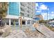 Fun splash pad with interactive water features, perfect for Gathering entertainment at this condominium complex at 107 S Ocean Blvd. # 1402, Myrtle Beach, SC 29577
