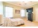 Inviting bedroom featuring carpet flooring, a ceiling fan, and plenty of natural light at 111 Rose Water Loop # 111, Myrtle Beach, SC 29588