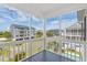 Screened patio with views of nearby buildings and blue skies on a clear day at 113A 9Th Ave. S, Surfside Beach, SC 29575