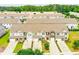 Aerial view of a multi-Gathering community with well-maintained lawns, sidewalks, and convenient parking at 1147 Fairway Ln. # 1147, Conway, SC 29526