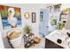 Well-decorated bathroom featuring vanity, pelican art, and lots of plants at 1147 Fairway Ln. # 1147, Conway, SC 29526