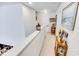 Upstairs hallway with beautiful decorations and views to the living room at 1147 Fairway Ln. # 1147, Conway, SC 29526