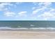 View of a stunning beach with calming ocean waves and bright blue skies at 1205 S Ocean Blvd. # 20609, Myrtle Beach, SC 29577