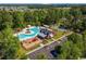 Aerial view of community amenities including a playground, pool, and tennis courts at 125 Mountain Ash Ln., Myrtle Beach, SC 29579