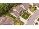 Aerial view of a single-Gathering home showcasing the roof, landscaping, and neighborhood at 1416 Castleberry Pl., Myrtle Beach, SC 29588