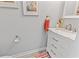 Bathroom with white vanity, marble countertop, and decorative accents like seahorse figurine at 1416 Castleberry Pl., Myrtle Beach, SC 29588