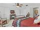 Cozy bedroom featuring buffalo plaid bedding and decor with an outdoorsy, rustic theme at 1416 Castleberry Pl., Myrtle Beach, SC 29588