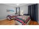 Twin bedroom featuring matching nautical-themed quilts and views of the community at 1536 Abberbury Dr., Conway, SC 29527