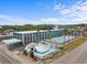 Resort aerial showcasing the Wave Rider hotel, pool, and surrounding area at 1600 S Ocean Blvd. # 254, Myrtle Beach, SC 29577