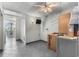 Utility room with washer dryer hookups, drop ceiling, and access to the Kitchen and Bedroom at 1600 S Ocean Blvd. # 254, Myrtle Beach, SC 29577
