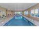 Relax in the indoor swimming pool, with large windows providing natural light and a serene atmosphere at 1625 S Ocean Blvd. # 1210, North Myrtle Beach, SC 29582