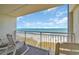 Spacious condo balcony with ocean views and beach access at 1709 S Ocean Blvd. # 403, North Myrtle Beach, SC 29582