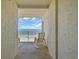 Beachfront view from a condo balcony with rocking chairs and beautiful scenery at 1709 S Ocean Blvd. # 403, North Myrtle Beach, SC 29582