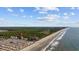 Coastal aerial view of condo building near beach, ocean, and coastline at 200 Lands End Blvd. # 3015, Myrtle Beach, SC 29572