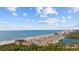 Aerial view showing resort property, ocean, beach, and surrounding landscape at 200 Lands End Blvd. # 3015, Myrtle Beach, SC 29572
