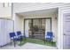 Comfortable outdoor patio with artificial turf and ample seating area at 209 75Th Ave N # T-8, Myrtle Beach, SC 29572