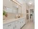 Bathroom featuring an expansive vanity, bright lighting, and tiled flooring at 215 Lander Dr., Conway, SC 29526