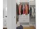 Spacious closet with hanging storage and shelving for clothes and accessories at 2180 Waterview Dr. # 1044, North Myrtle Beach, SC 29582