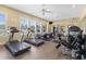 Well-equipped gym featuring treadmills, ellipticals, and weight machines for convenient workouts at 2180 Waterview Dr. # 1044, North Myrtle Beach, SC 29582