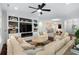 Open living room featuring a cozy fireplace and built-in storage at 235 Welcome Dr., Myrtle Beach, SC 29579