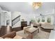 Open concept floor plan features living room with staircase at 235 Welcome Dr., Myrtle Beach, SC 29579