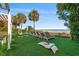 Lawn area featuring lounge chairs and a view of the ocean at 2701 N Ocean Blvd. # 1260, Myrtle Beach, SC 29577