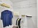 Organized closet with wire shelving holding clothes and accessories at 28 Torrens Pl., Pawleys Island, SC 29585