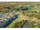 Stunning aerial view of a golf course community with lush greenery and scenic water features at 306 River Rock Ln. # 1306, Murrells Inlet, SC 29576