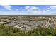 Expansive aerial view of a residential community nestled amongst trees and near a lake at 3381 Pampas Dr., Myrtle Beach, SC 29577