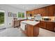 Clean kitchen with wooden cabinets and an island at 352 Old Carriage Loop, Georgetown, SC 29440