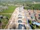 The aerial street view reveals new construction homes bordered by forests at 375 Log Cabin Rd., Loris, SC 29569