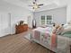 Cozy Primary bedroom features en suite bathroom and view from window at 40 Little Peru Ct., Georgetown, SC 29440