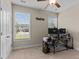 Bedroom featuring two windows, neutral paint, carpet, and a ceiling fan at 400 Palo Verde Dr., Myrtle Beach, SC 29579
