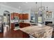 Modern kitchen featuring granite countertops, stainless steel appliances, and an open layout at 400 Palo Verde Dr., Myrtle Beach, SC 29579