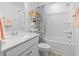 Clean bathroom featuring a shower-tub combo and ample storage space at 452 Sun Colony Blvd., Longs, SC 29568