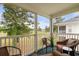 Relaxing screened porch with comfortable seating and view of the golf course at 453 Red River Ct. # 38 I, Myrtle Beach, SC 29579