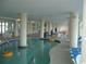 Indoor pool with seating and flotation devices available for all at 504 N Ocean Blvd. N # 309, Myrtle Beach, SC 29577