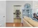 View of kitchen with stainless appliances connected to a living room at 523 Stonemason Dr., Myrtle Beach, SC 29579